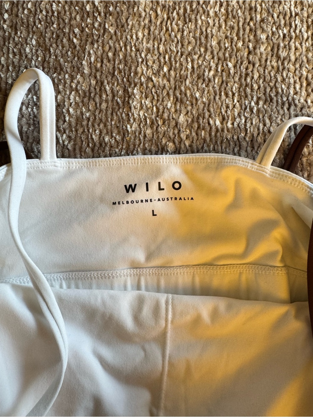 Wilo brown and white double lined tank top - Picture 3 of 4